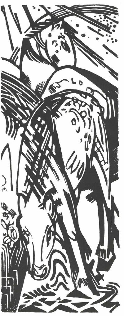 Trinkendes Pferd von Franz Marc